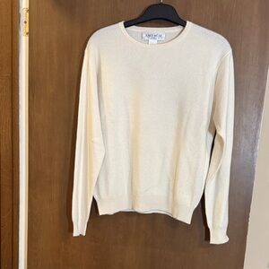Jones Wear Winter White 100% Cashmere Sweater Size L